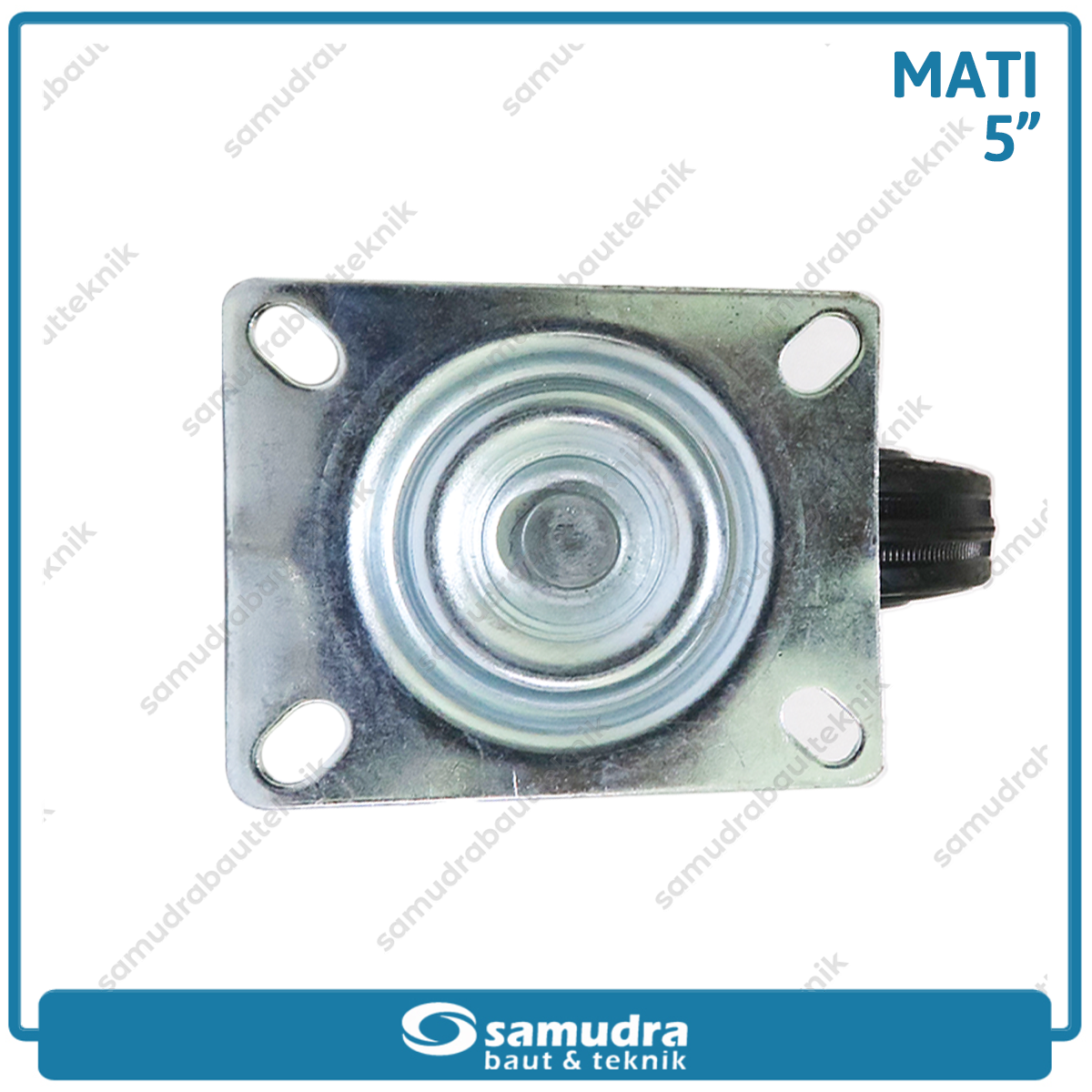 XANDER RODA-349 Roda Karet Hitam Mati 5" - Satuan