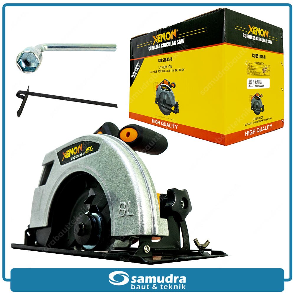 XENON CDCS1845-U POLOSAN Cordless Circular Saw 18V Tanpa Baterai & Charger