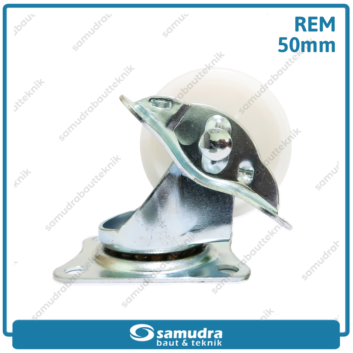 XANDER RODA-492 Roda PP Nylon Putih Hidup Rem 2" XD-1125-50mm - Satuan