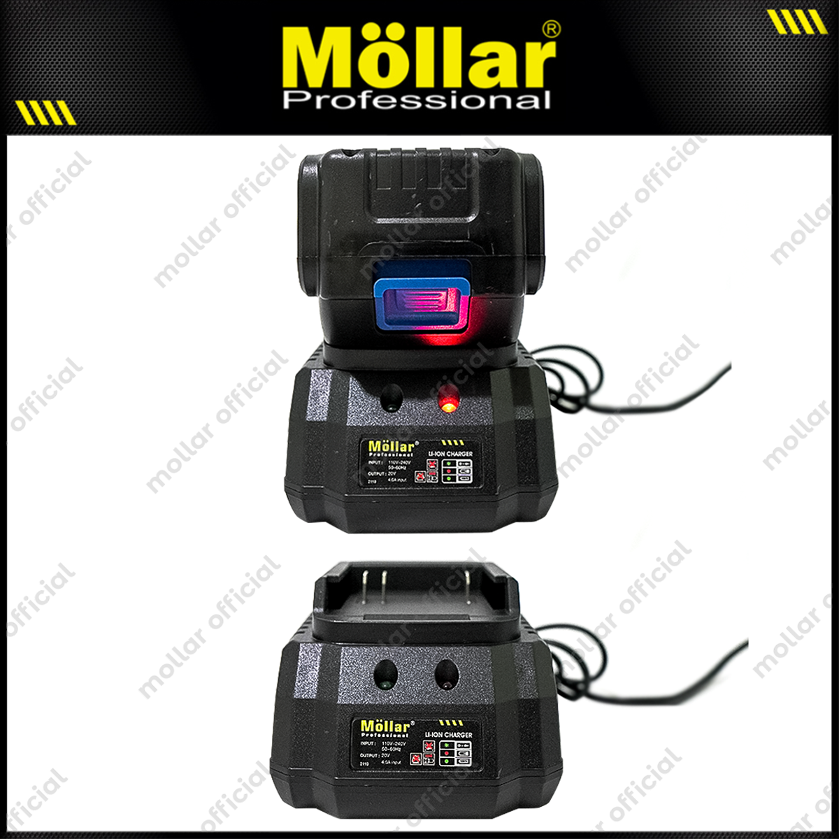MOLLAR CHD20826 Mesin Bor Bobok SDS Plus Baterai 20V / Cordless Rotary Hammer