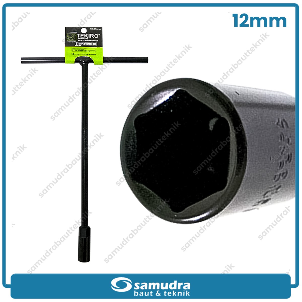 TEKIRO WR-TT0236 Kunci Sok T Hitam 12 mm