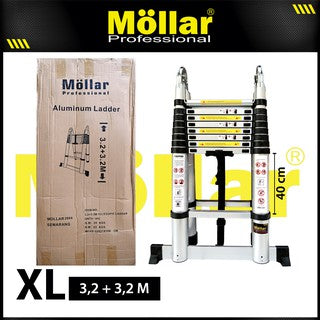 MOLLAR Tangga Teleskopik A XL 2x8 6.4 meter / Double Telescopic Ladder