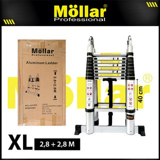 MOLLAR Tangga Teleskopik A XL 2x7 5.6 meter / Double Telescopic Ladder