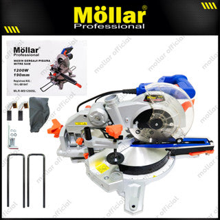 MOLLAR MS1200S Miter Saw Sliding Mesin Gergaji Kayu Potong Aluminium
