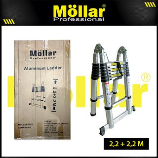 MOLLAR Tangga Teleskopik A 2x7 4.4 meter / Double Telescopic Ladder