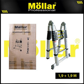 MOLLAR Tangga Teleskopik A 2x6 3.8 meter / Double Telescopic Ladder