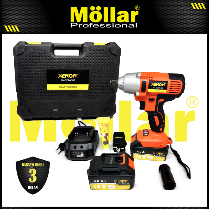 XENON CDIW180 Mesin Buka Baut Mobil Baterai 18V / Cordless Impact Wrench