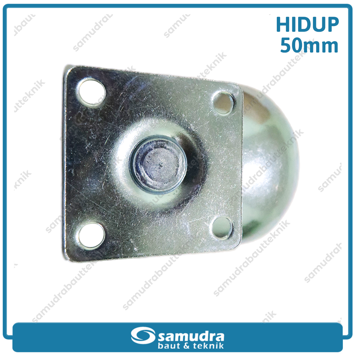 XANDER RODA-340 Roda Bulat PVC Rata Hitam Hidup 2" XD-850-50mm - Satuan