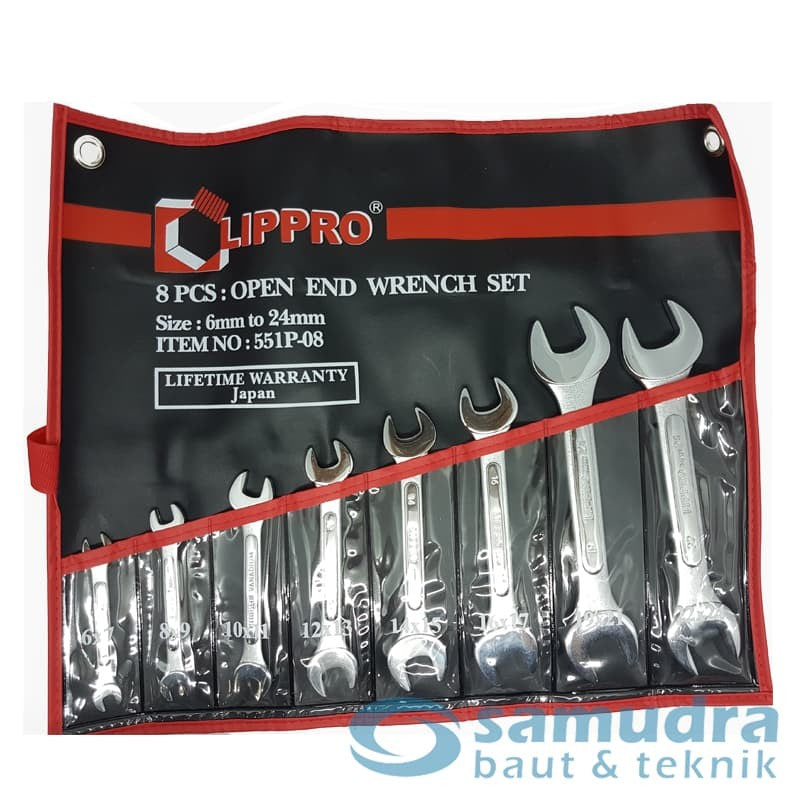 LIPPRO 551P-08P Kunci Pas Set 8 pcs (6-24 mm)