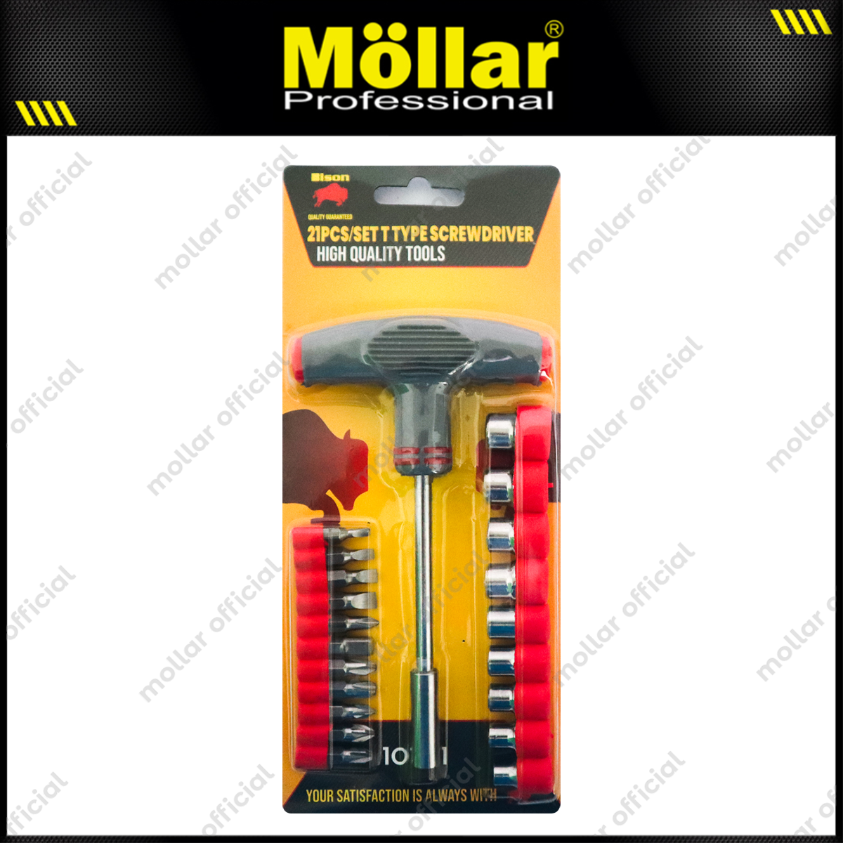 BISON G17150 Obeng Socket T Set 21 pcs