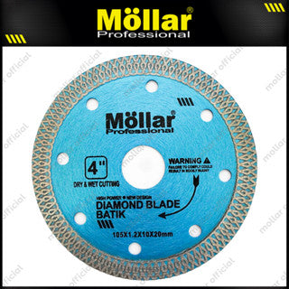 MOLLAR Diamond Wheel Turbo Batik Biru Mata Pisau Potong Keramik 105 mm