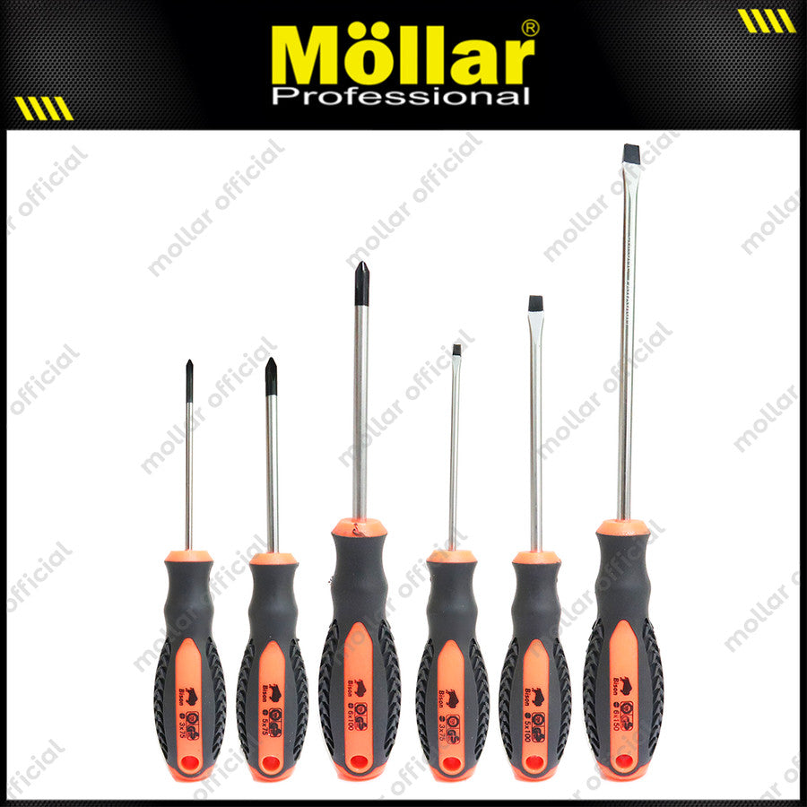 BISON 9922 Obeng Gagang Karet Set 6 pcs