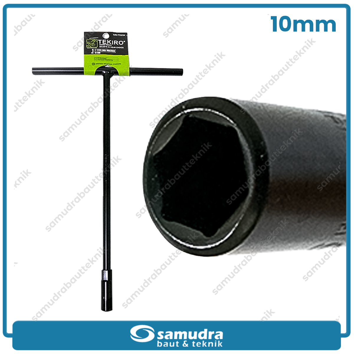 TEKIRO WR-TT0234 Kunci Sok T Hitam 10 mm