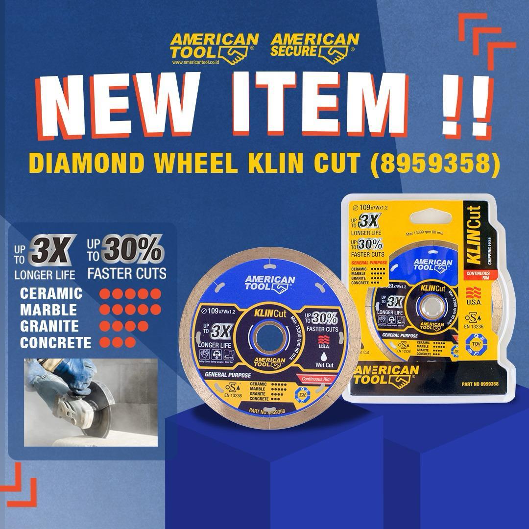 AMERICANTOOL 8959358 Diamond Wheel 4" Klin Cut