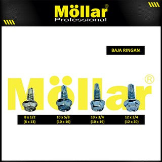 MOLLAR 93-001 Baja Ringan 8 x 1/2 - 100 pcs