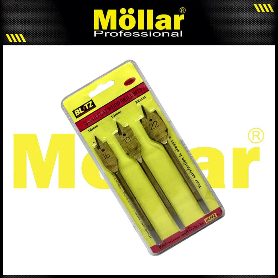BLITZ 962 Mata Bor Kayu Kipas Set 3 pcs (16-19-22 mm)