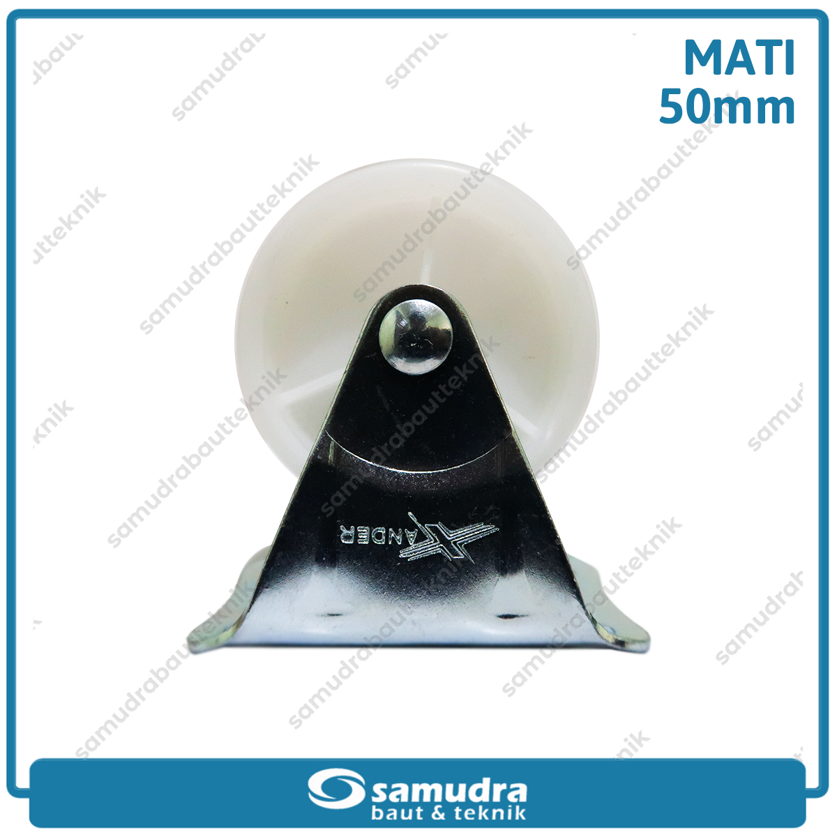 XANDER RODA-290 Roda PP Nylon Putih Mati 2" XD-1124-50mm - Satuan