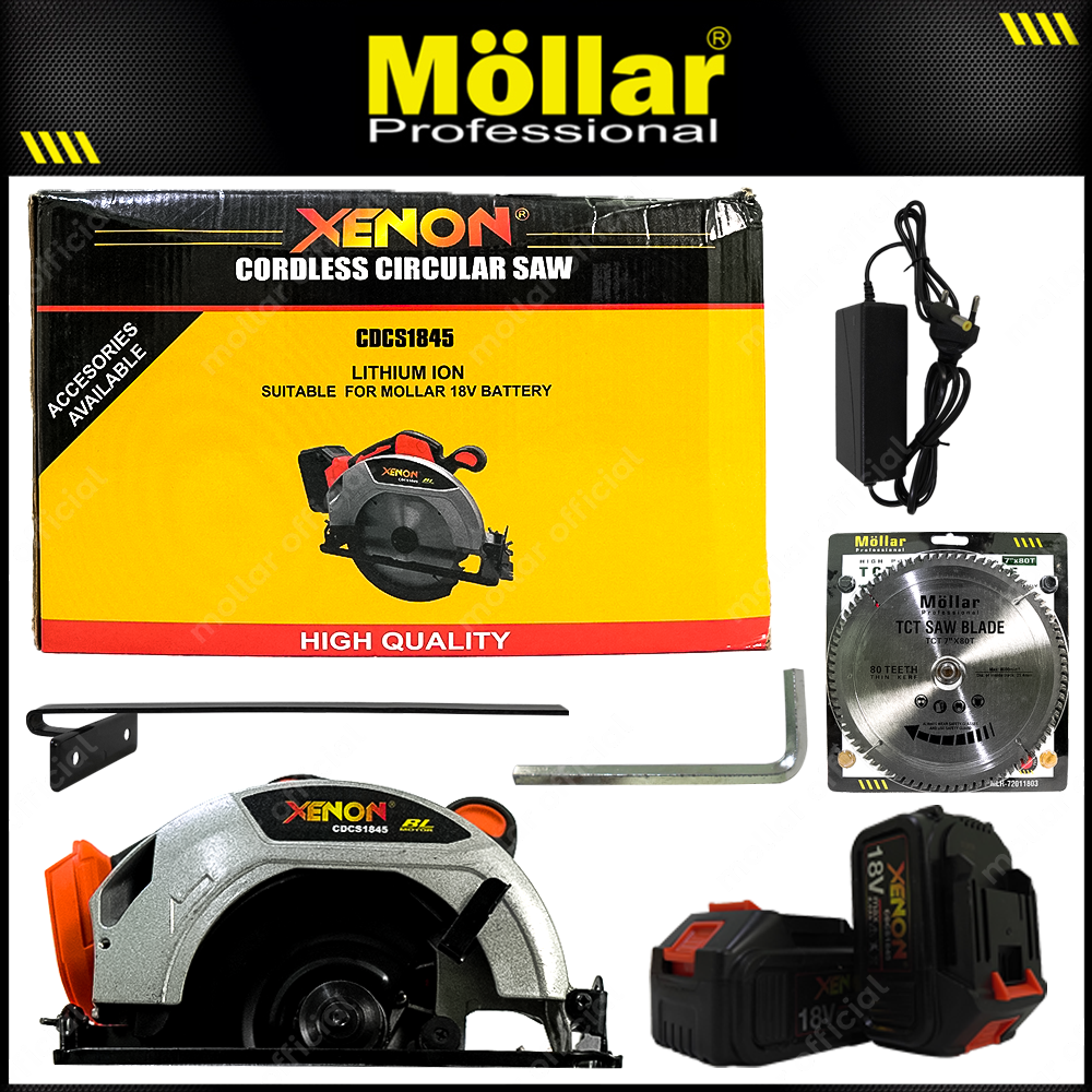 XENON CDCS1845 Mesin Gergaji Sirkel 7" Baterai 18V / Cordless Circular Saw