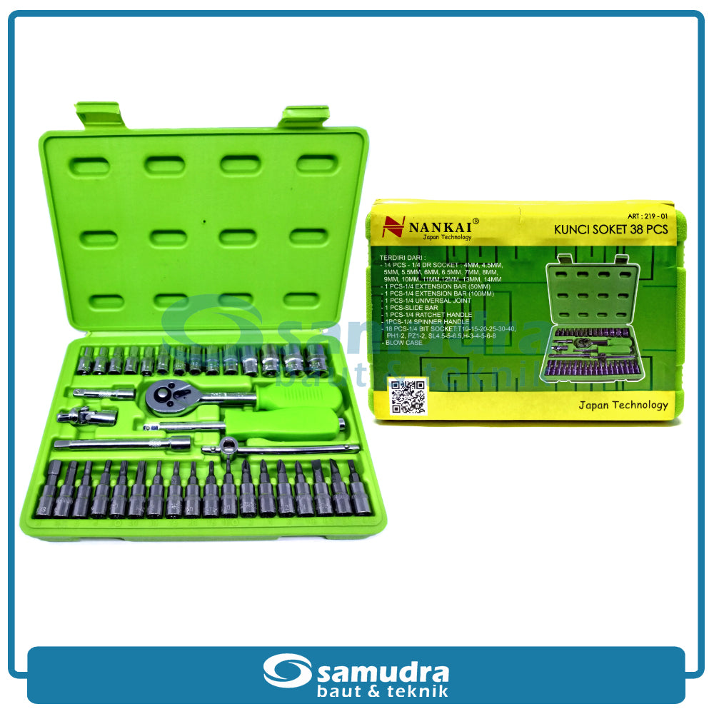 NANKAI 219-01 Kunci Sok Set 38 pcs Box Plastik