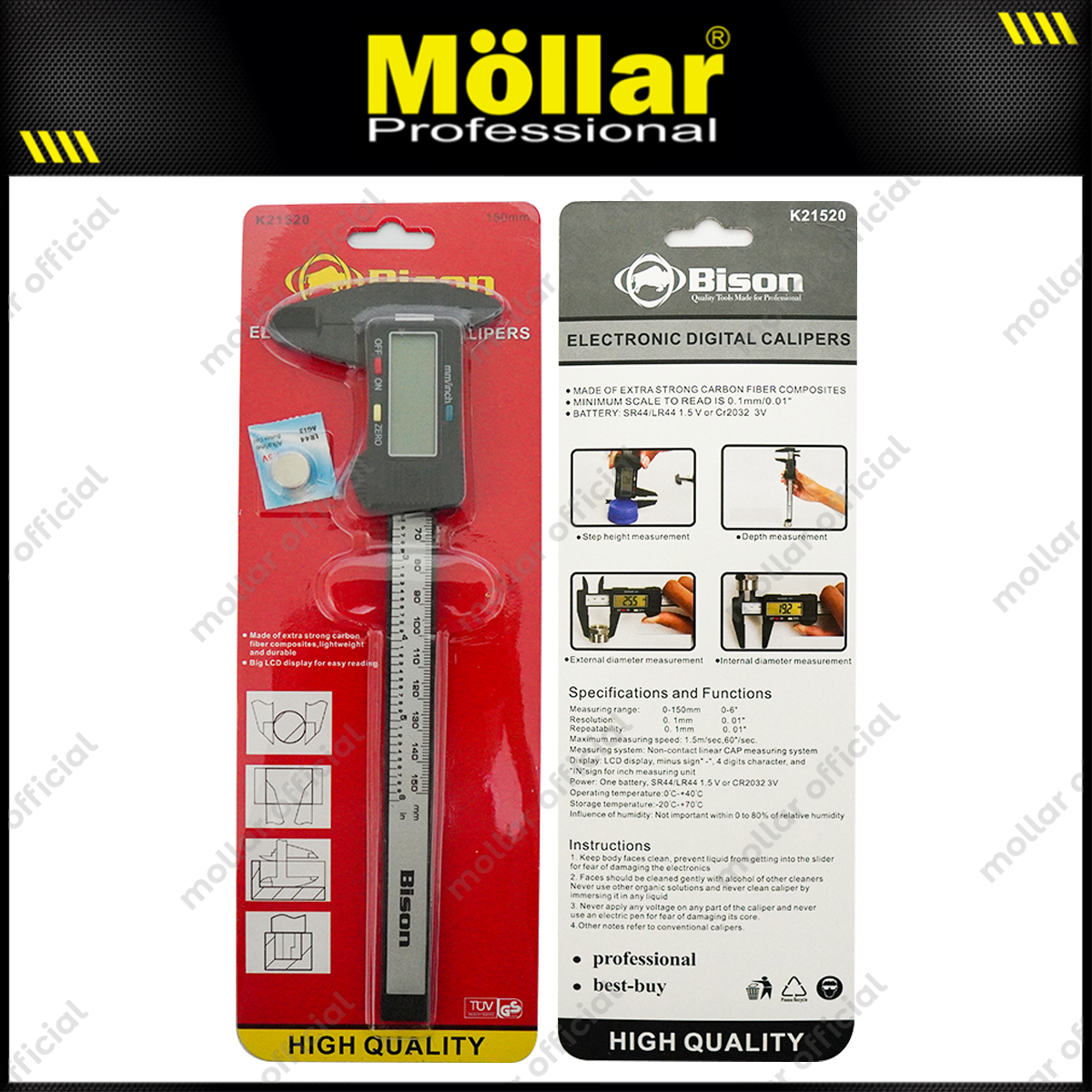 BISON K21520 Sigmat Digital Plastik 6"