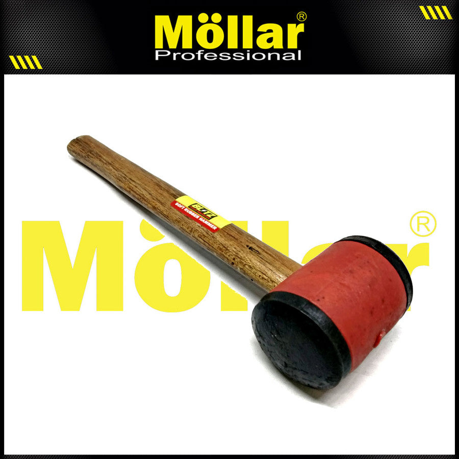 BLITZ Palu Karet Gagang Kayu 8 oz Warna Merah