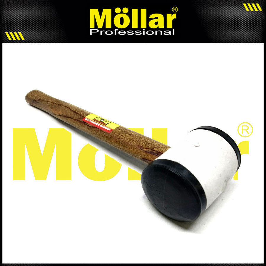 BLITZ Palu Karet Gagang Kayu 8 oz Warna Putih