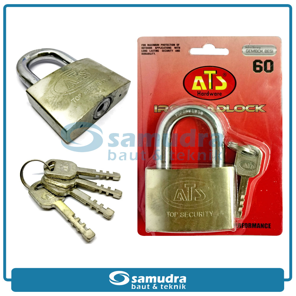 ATS Gembok 60 mm Short / Gembok Besi Leher Pendek