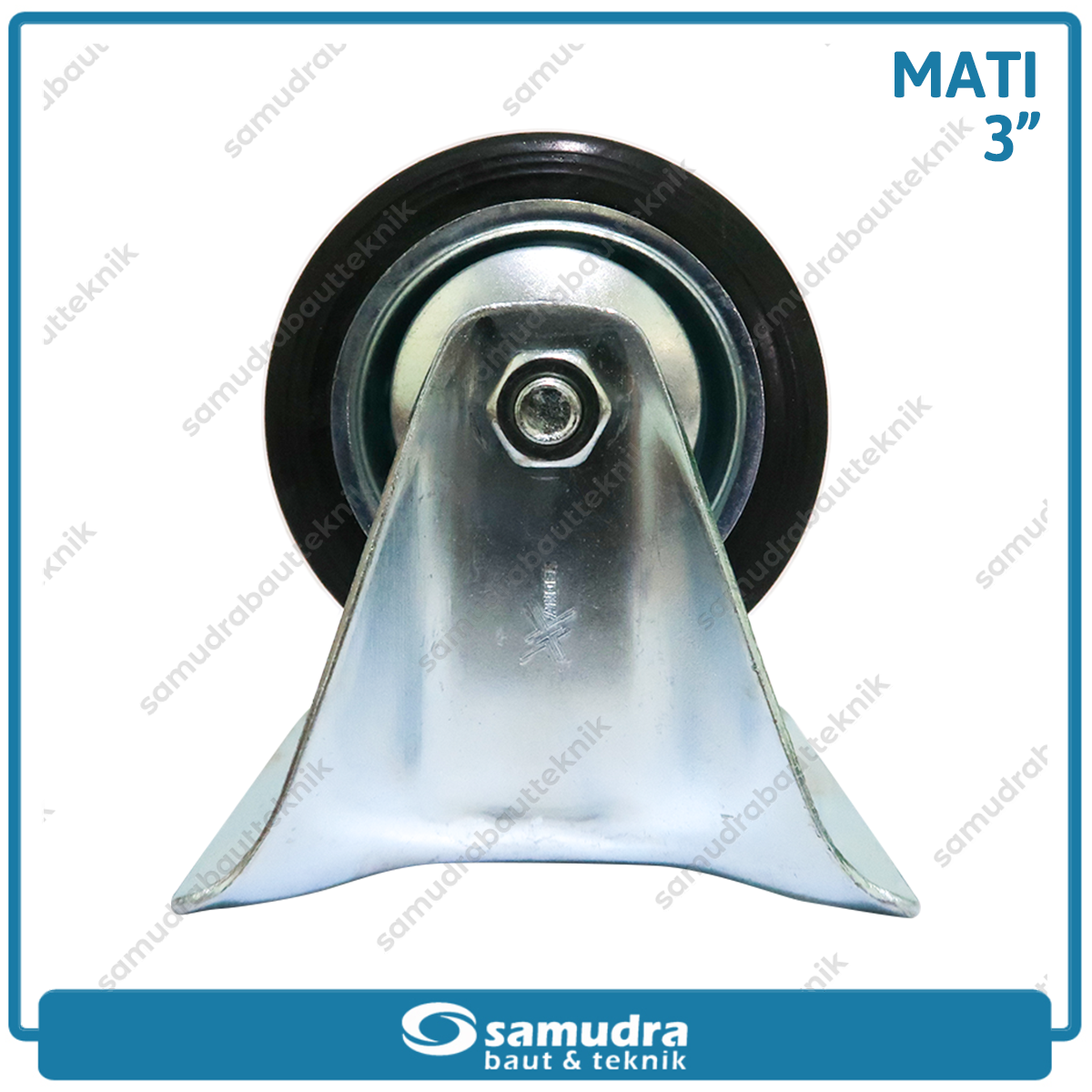 XANDER RODA-314 Roda Karet Hitam Mati 3" - Satuan