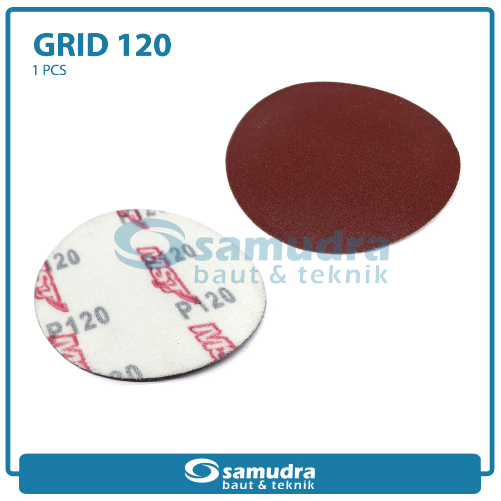 MST MST-YF-VS-412 Amplas Velcro Bulat No. 120 Mesin Gerinda 4"