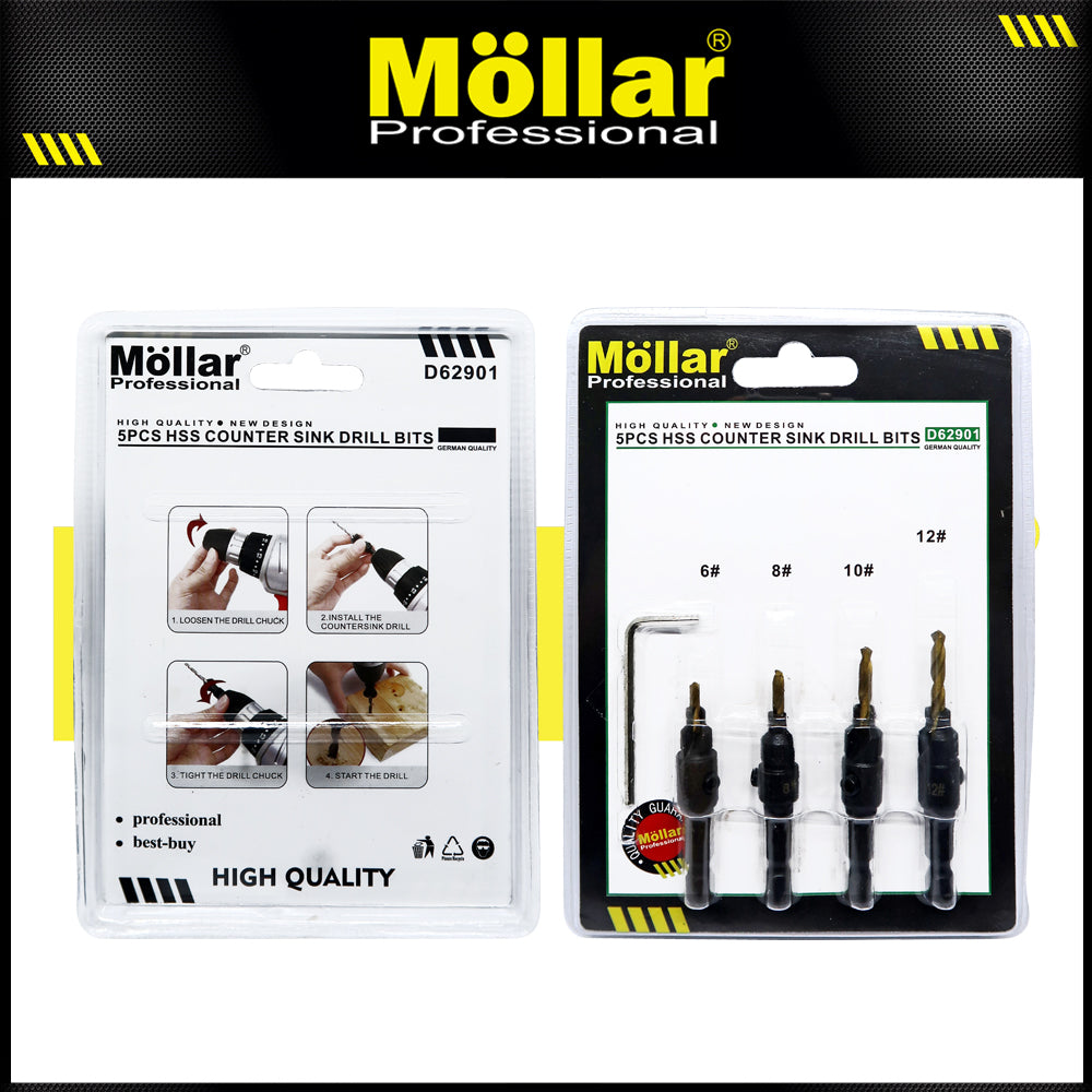 MOLLAR D62901 Mata Bor Kayu Counter Sink Set 6-12 mm