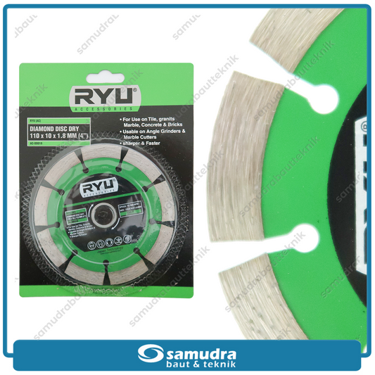 RYU AC-DD018 Mata Potong Keramik Kering 4" / Diamond Wheel Dry