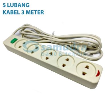 SC-755 Stop Kontak SNI Gepeng 5 Lubang 3 Meter