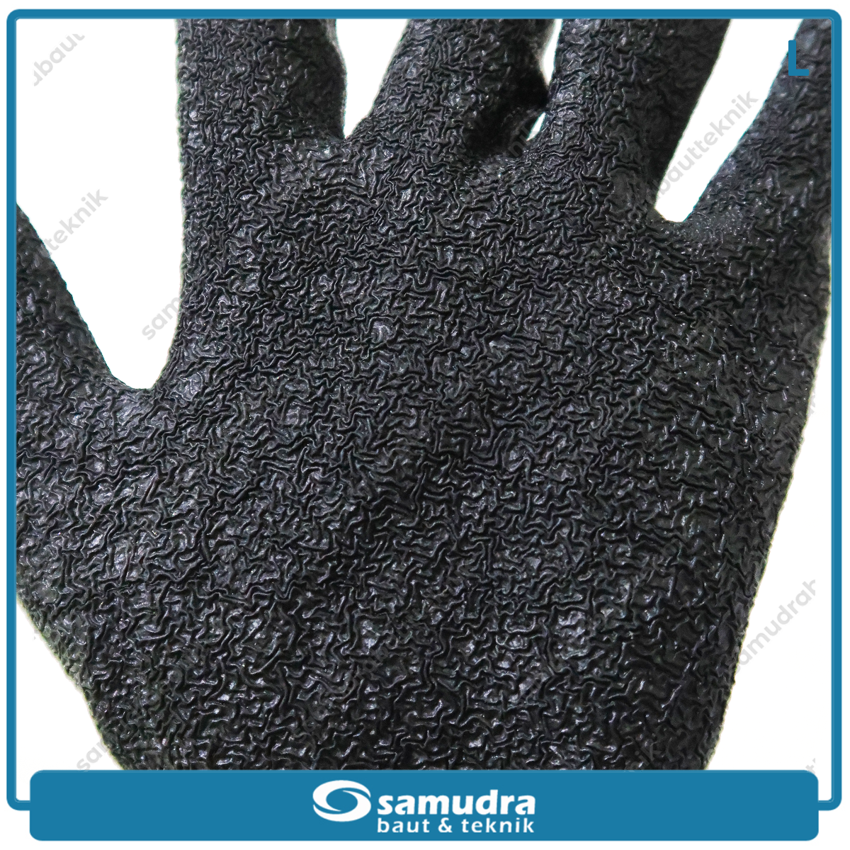 KENMASTER SRNG-128 Sarung Tangan Safety Latex (L) Hitam Hitam KM-3001