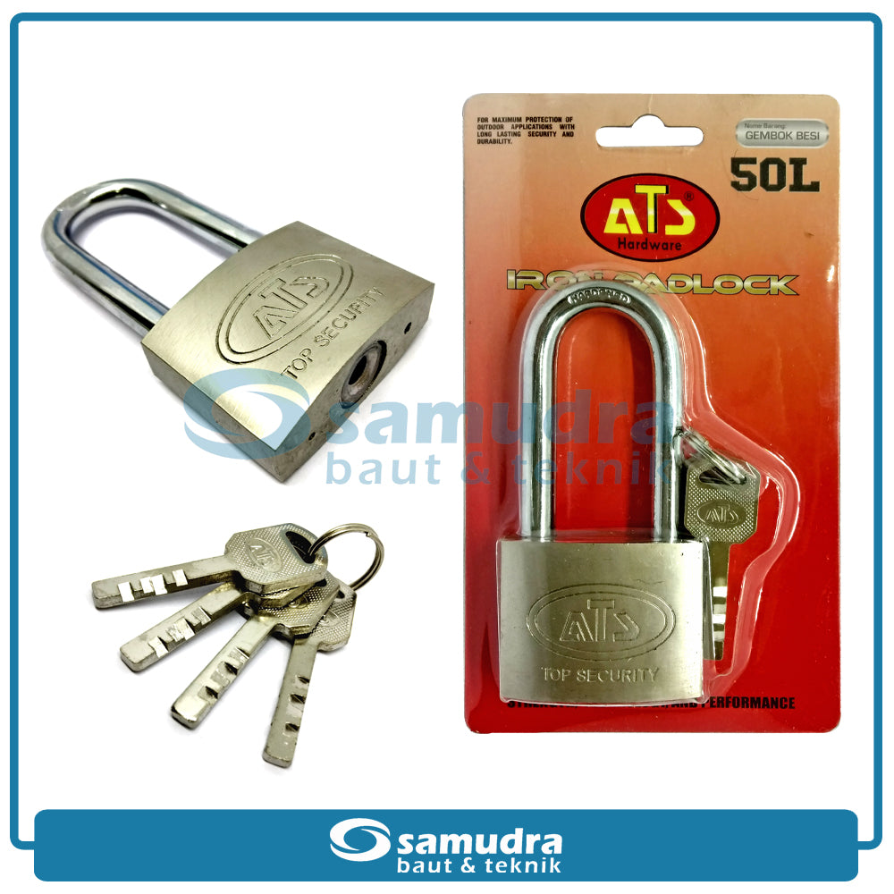 ATS Gembok 50 mm Long / Gembok Besi Leher Panjang