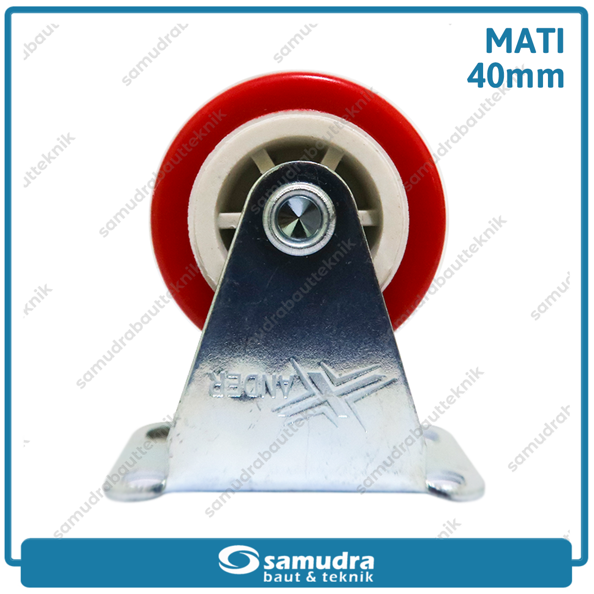 XANDER RODA-286 Roda PU Merah Mati 1.5" 1190-40mm - Satuan