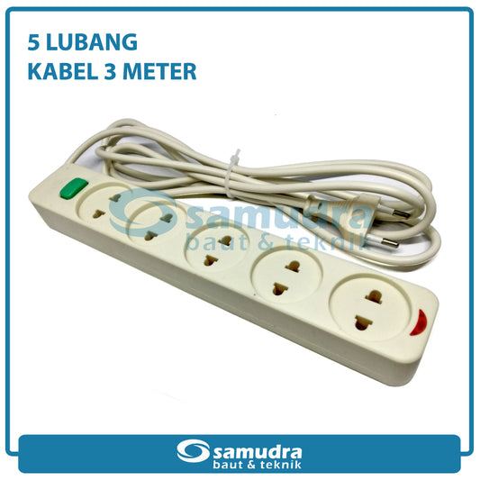 SC-755 Stop Kontak SNI Gepeng 5 Lubang 3 Meter