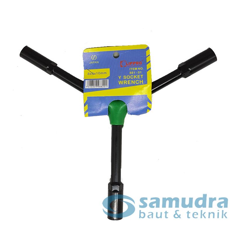 LIPPRO 881-01 Kunci Sok Y Pendek 8-9-10 mm