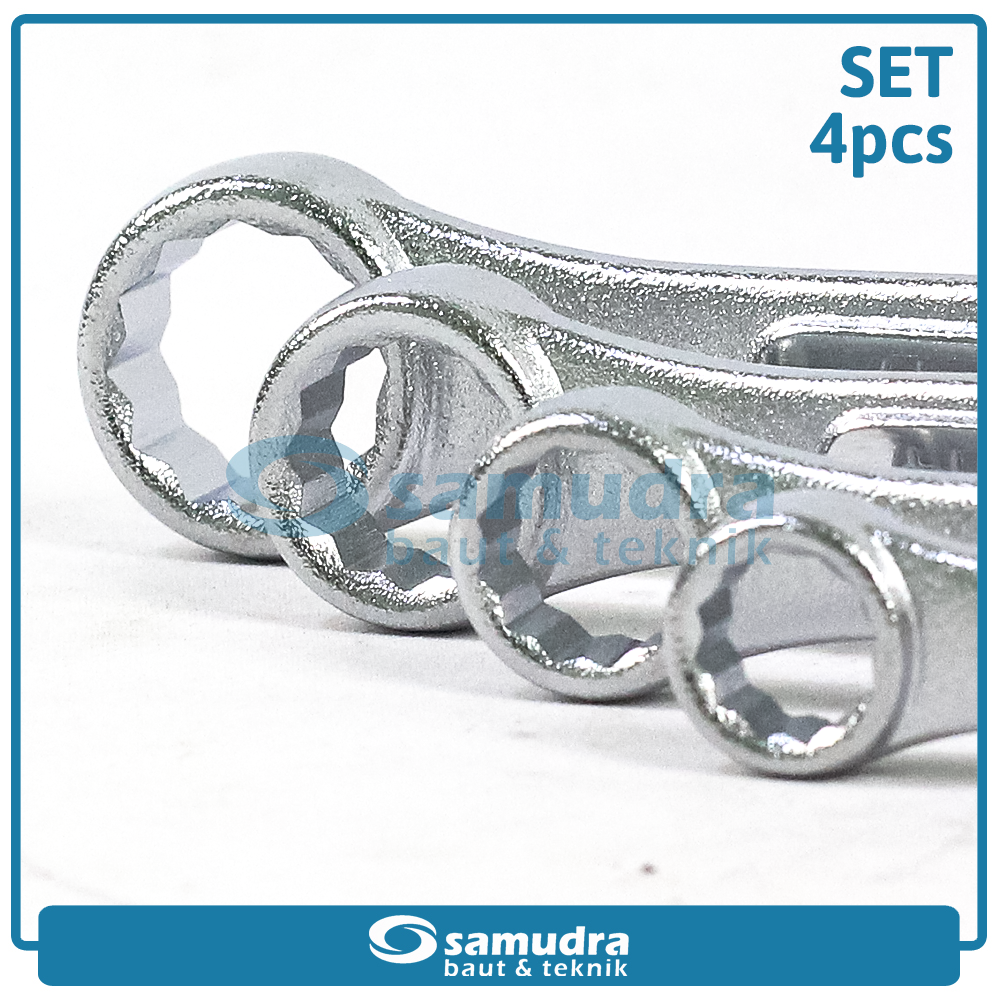 TEKIRO WR-SE1643 Kunci Ring Pas Set 4 pcs (10-17 mm)