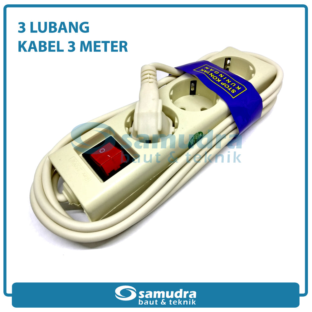 SZMR-503 Stop Kontak SNI 3 Lubang 3 Meter
