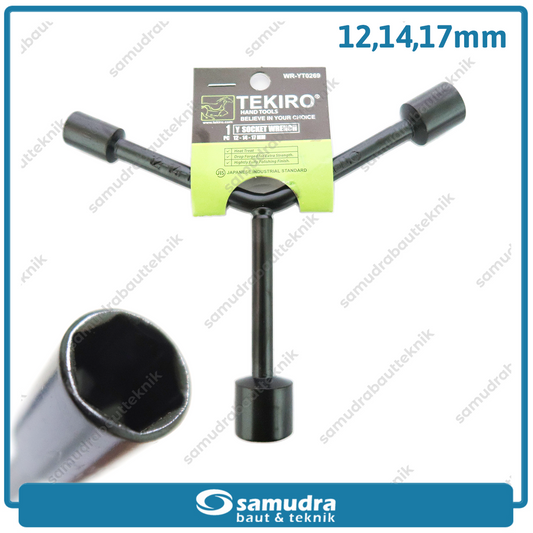 TEKIRO WR-YT0269 Kunci Sok Y Pendek 12-14-17 mm