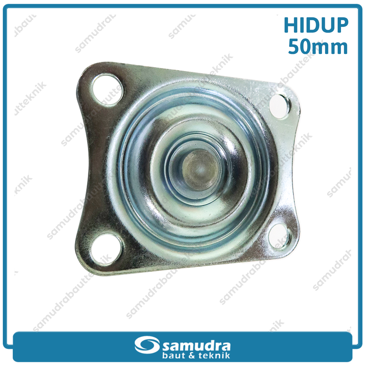 XANDER RODA-341 Roda Gepeng Karet Hitam Hidup 2" XD-350-50mm - Satuan