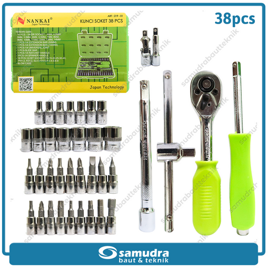 NANKAI 219-01 Kunci Sok Set 38 pcs Box Plastik
