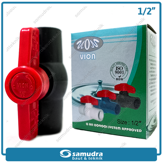 VION Polos Stop Kran Plastik 1/2" / Ball Valve PVC