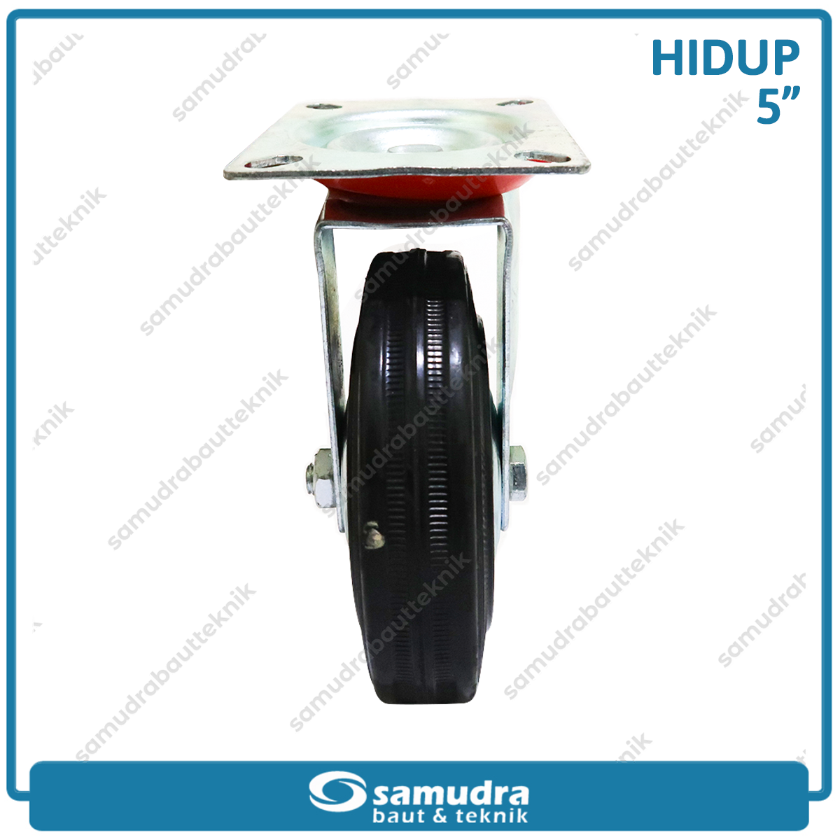 XANDER RODA-348 Roda Karet Hitam Hidup 5" - Satuan