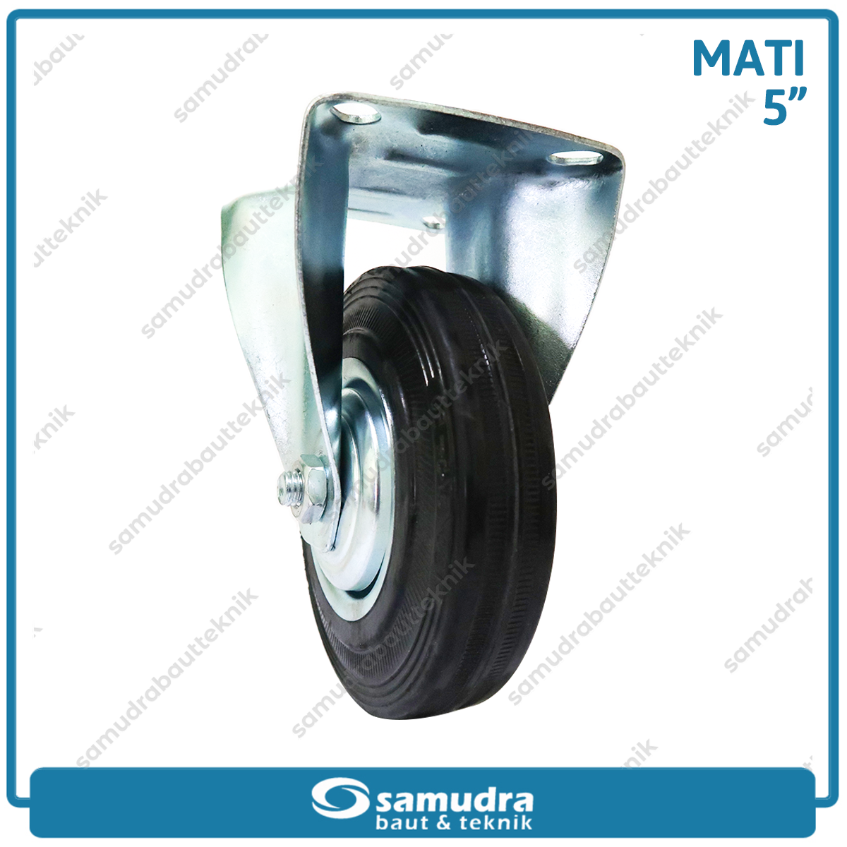 XANDER RODA-349 Roda Karet Hitam Mati 5" - Satuan