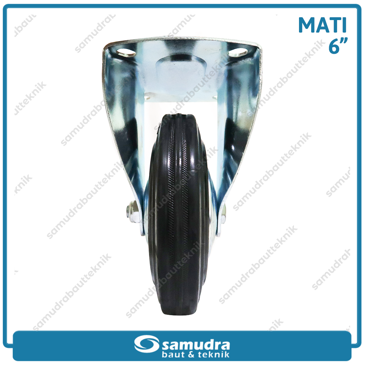 XANDER RODA-361 Roda Karet Hitam Mati 6" - Satuan