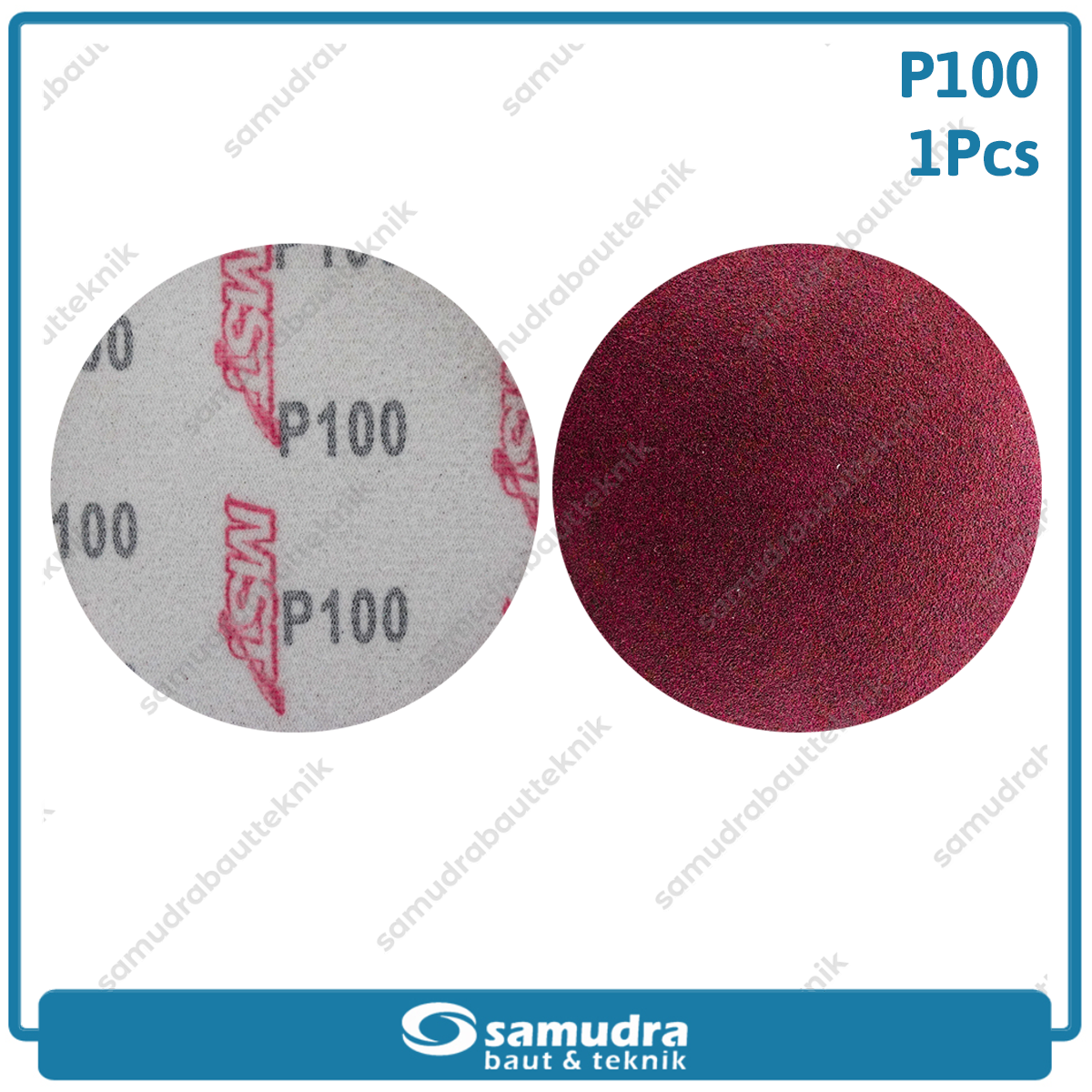 MST MST-YF-VS-410 Amplas Velcro Bulat No. 100 Mesin Gerinda 4"