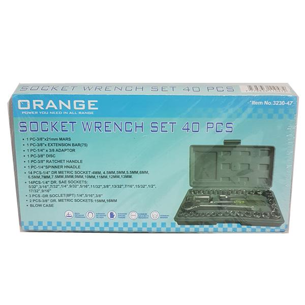 ORANGE 3230-47 Kunci Sok Set 40 pcs Box Plastik