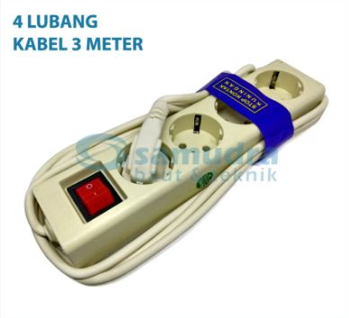 SZMR-504 Stop Kontak SNI 4 Lubang 3 Meter