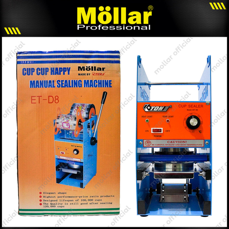 MOLLAR ET-D8 Mesin Segel Gelas Plastik Manual / Cup Sealer